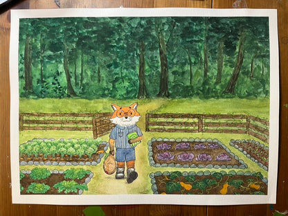 Fox's Garden - Original Painting