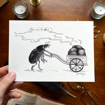 Dung Beetle Art Print