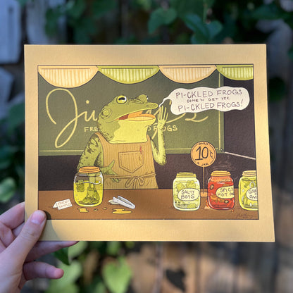 Frog Market Art Print