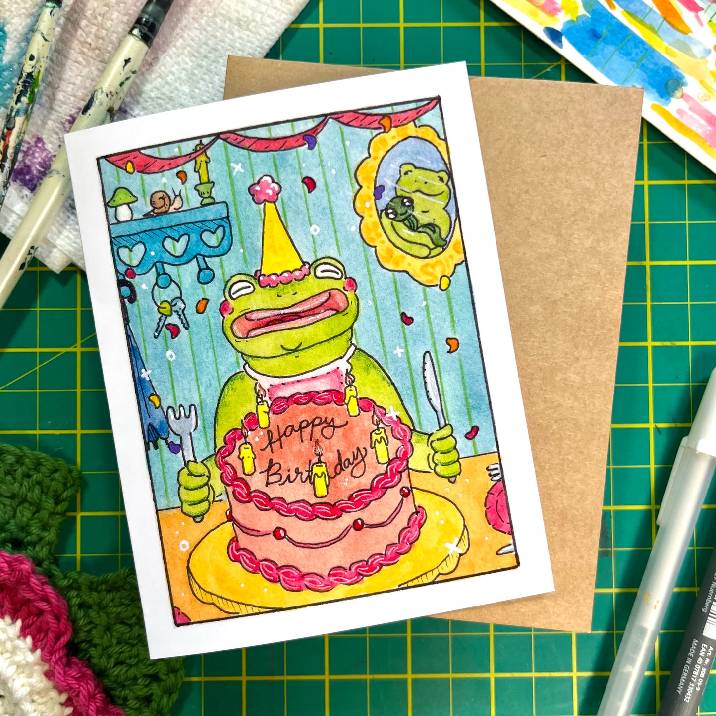 Birthday Frog Greeting Card