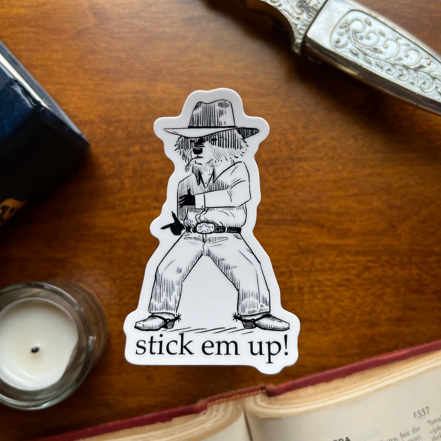 Raccoon Cowboy Sticker